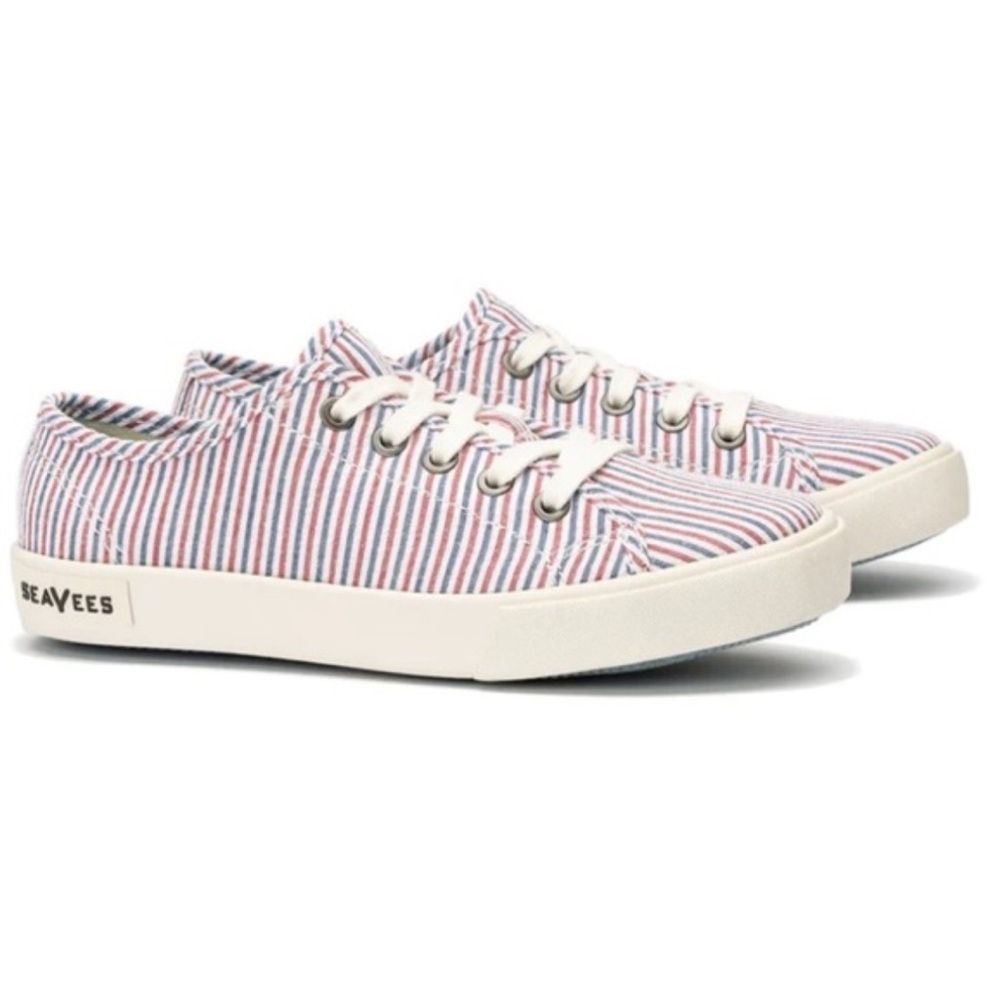 SeaVees Monterey Sneaker Americana Cotton Seersucker Lace Up Sneakers Size 9.5